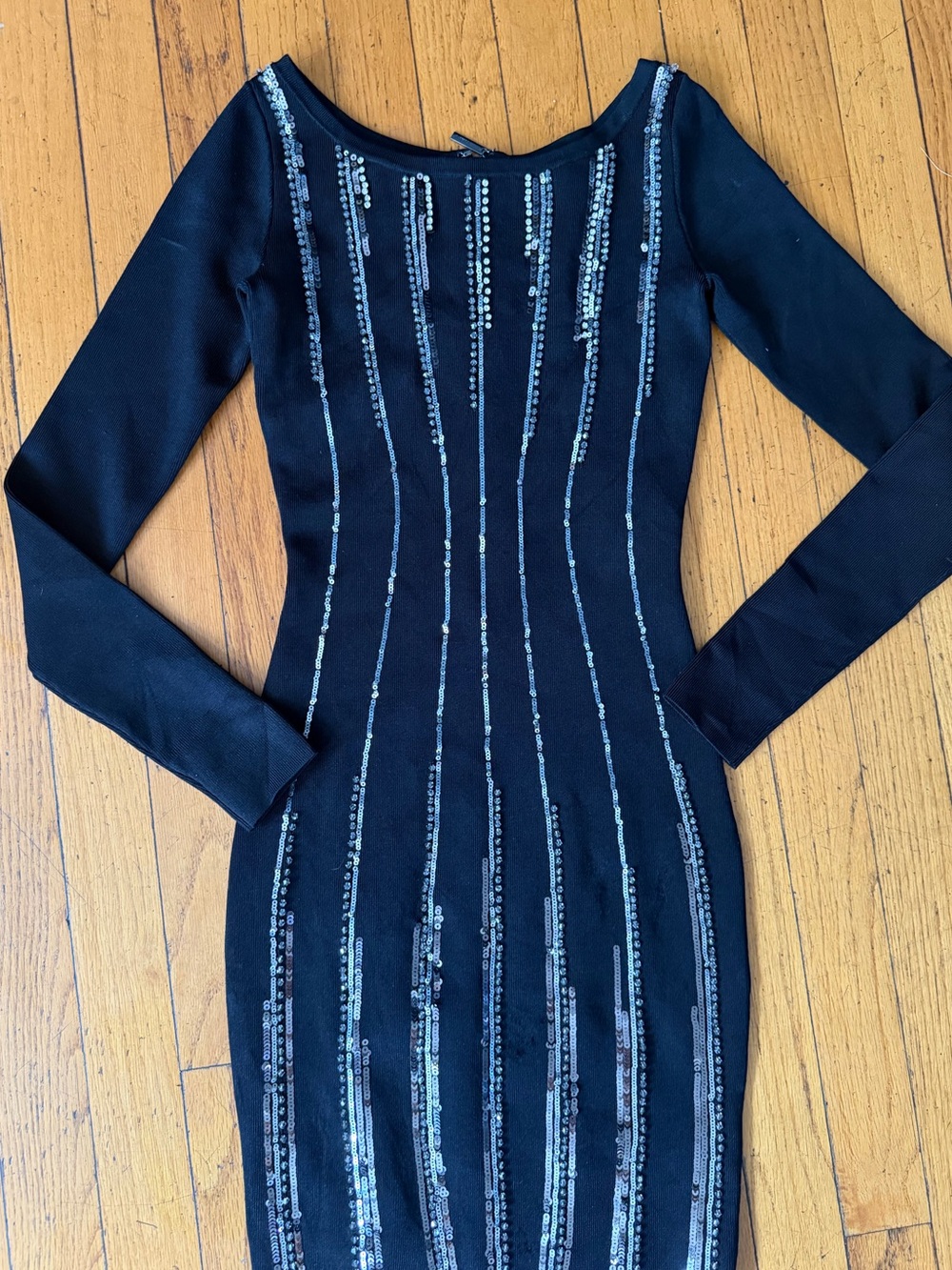 Marciano by Guess long sleeve bodycon knit mini dress